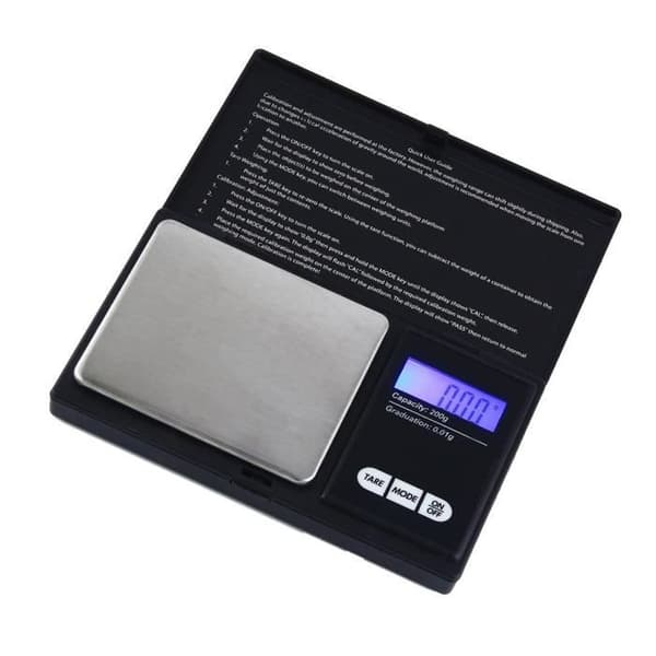 Fickvåg - Ospecificerad - 200g - 0,01g Noggrannhet - LCD-display - Rostfritt stål