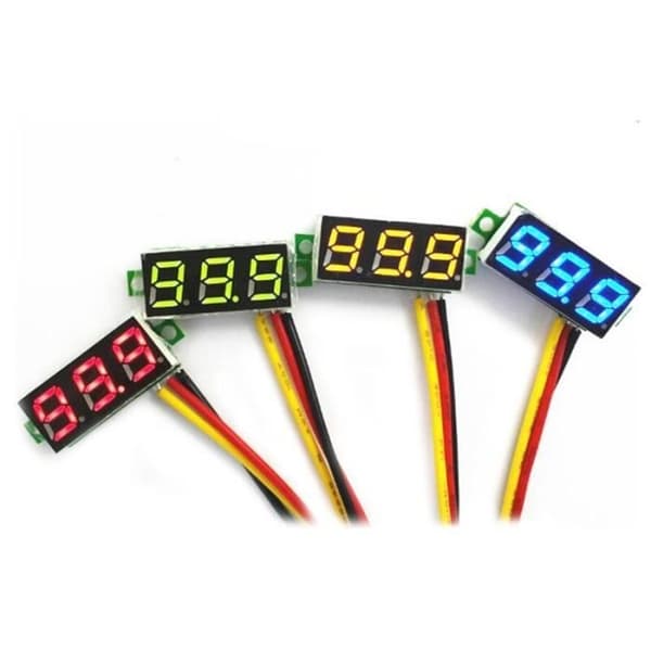 Mini LED Digital Voltmeter Måler DC 4-30V 0,28 Tommer 3 Ledninger DC 0-100V Volt Voltmeter Måler Test C to ledninger DC3.5-32V -AOAE2026
