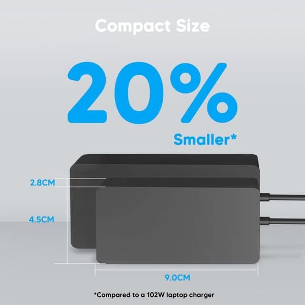 65W lader, kompatibel med Surface Pro 3/4/5/6/7, Surface Go 2/1, Microsoft Surface Book/Notebook/Tablet, USB