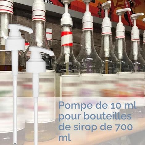 2-delad sirapspump för Monin sirapsdispenserpump med återanvändbar slang, 10 ml doseringspump för Monin 700 ml sirapsflaskor