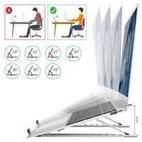 Laptopstativ - Cheflaud - Justerbart - Ventilert - Aluminium - 11-15,6 tommer