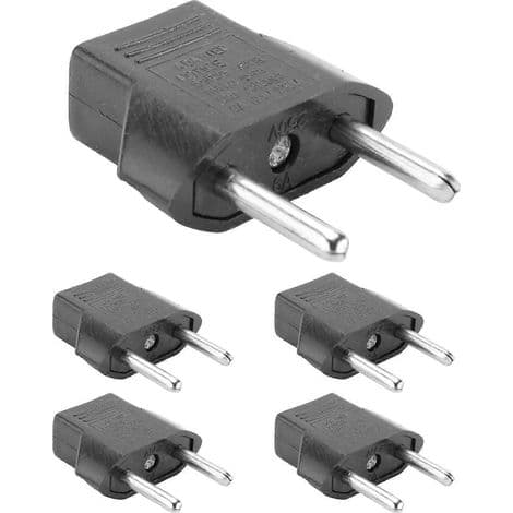 5X USA til EU reiseadapter (europeisk plugg)