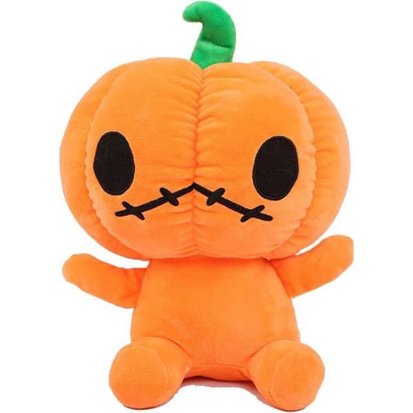 Halloween pumpaplysch, orange Halloween pumpaplysch, söt festlig pumpakudde