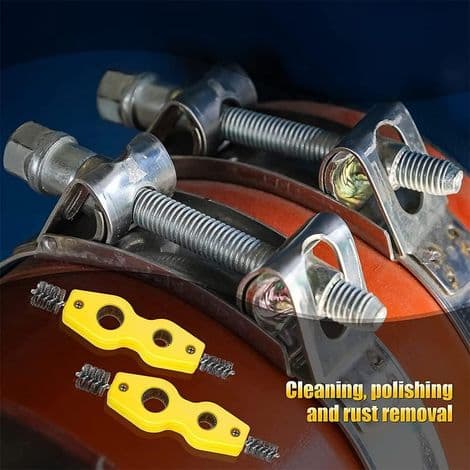 Sæt med 4 kobberrørsrensebørster, 4-i-1, til rengøring af inderside og yderside