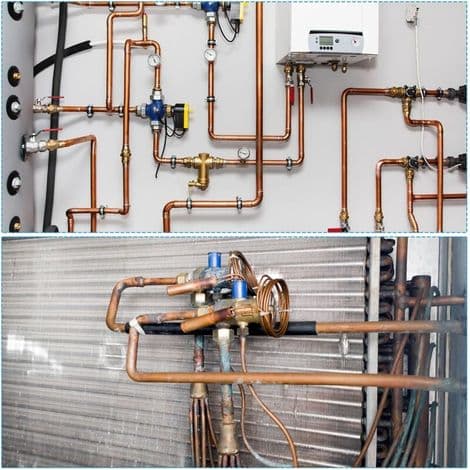 8 stk. kobberloddemuffer, 6,35 mm rørkoblinger, lige rørfitting til VVS, HVAC, aircondition, varmenetværksforbindelser, 0.