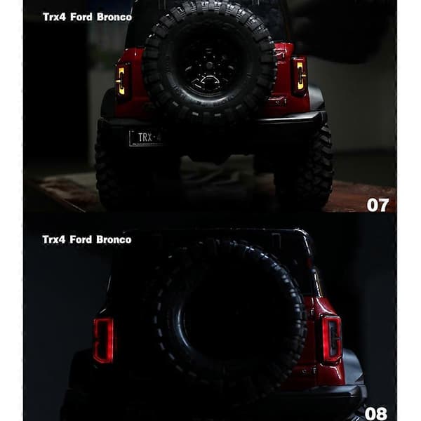 LED Lyssystem For- & Baglygtegruppe til TRX4 2021 1/10 RC Crawler Bil Blinklys Bremselys