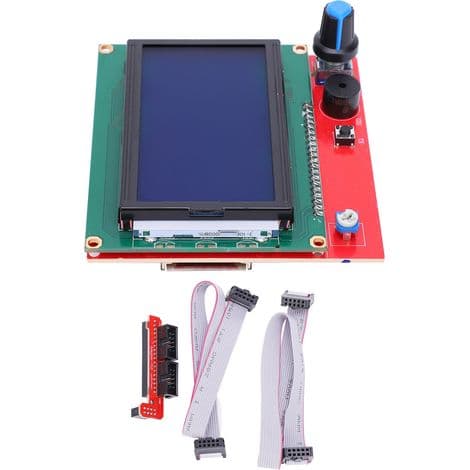12864 LCD-skærm til 3D-printer, intelligent kontrolmodul med 2 linjer, 2 stk.