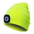 Fluorescerende gul unisex lysende lue for menn og kvinner, hodeplagg for løping, jakt, camping, sykling, etc.