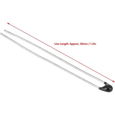 Ulisem 10 stycken Elektronisk komponent MF52 NTC termistor högprecisions temperatursensor med 30 mm kabel (10K-B3435-L30)