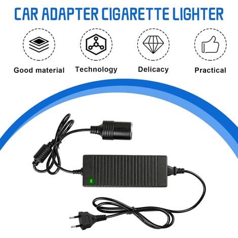 180W 15A AC til DC Adapter Omformer, 220V til 12V Sigarettenneradapter, Strømadapter, Transformator Omformeradaptere for Kjøleboks, Bil Støvsuger