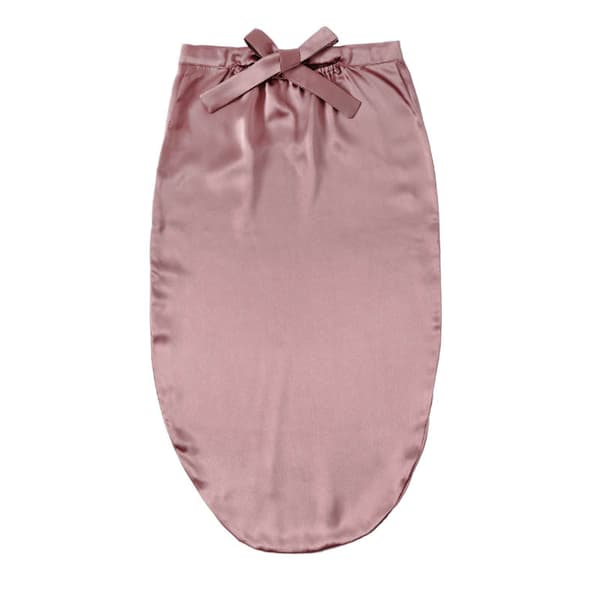 Pitkä unimyssy 100 % silkkiä, vaaleanpunainen