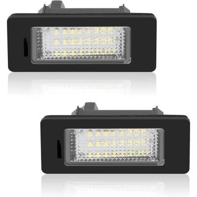 2ST LED Bilskyltbelysning Superljus 6000K Xenon Vit 24SMD, för BMW E82/E88/E90/E92/E93/E39