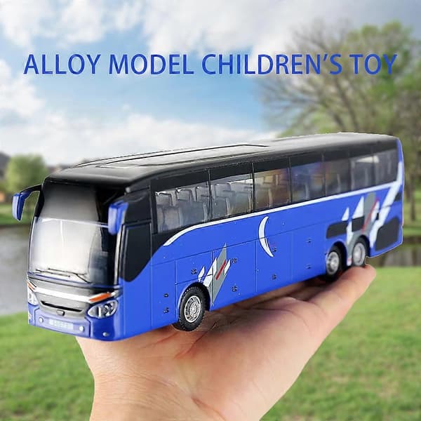 Model Flash Light Køretøj Enkelt Sightseeing Bus 1:32 Legeringsbiler Træk Tilbage Legetøj