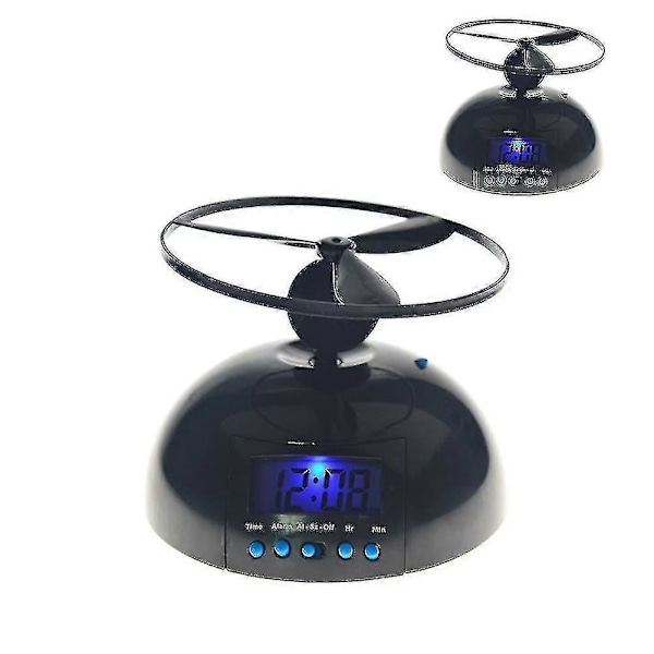 Väckarklocka för sovrum Helikopter Bakgrundsbelysning Abs Lat Gåva Flygande Högljudd Irriterande Digital Skruvpropeller LED-display Snooze