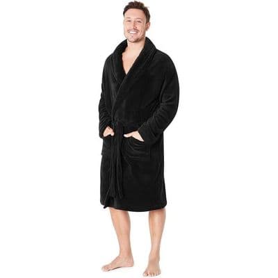 Badrock - Ej specificerad - Storlek L - Flanell - Svart - Varm