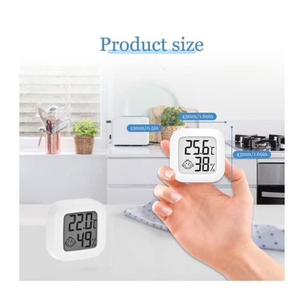 Termometer Hygrometer - Mini LCD - Indendørs - 3 Stk - Alsidig Anvendelse