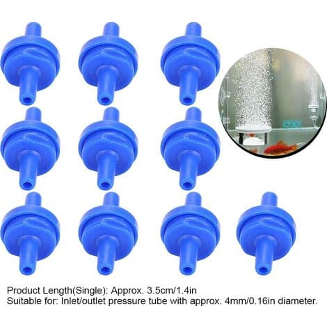 Förpackning med 10 envägs backventiler, plastbackventiler för 4 mm slangar, luftsyrepumpbackventiler, backventiler för vatten, bränsle