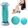 Fotmassageset - Massagerulle och 2 massagebollar - Blå