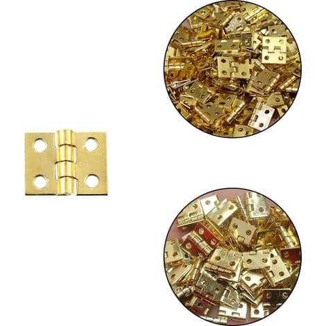 50 mini hængsler, små hængsler, mini messing hængsler, miniature hængsler og 200 skruer