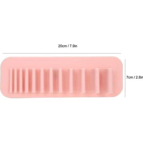 Makeupbørste tørrestativ (1 stk.), makeup tilbehørsorganisator med sugekop - vægmontering, 20,7 cm lang x 7 cm bred