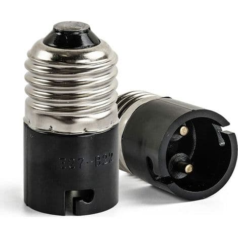 -Adapter- FINELED E27 til B22 pærekonverter, E27 Edison bajonettpæresokkelkonverter til B22 (3-pakning)