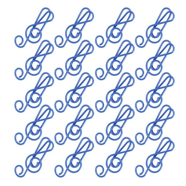 20 st musiknoter gem brevpapper järn bokmärke kontorsmaterial blå