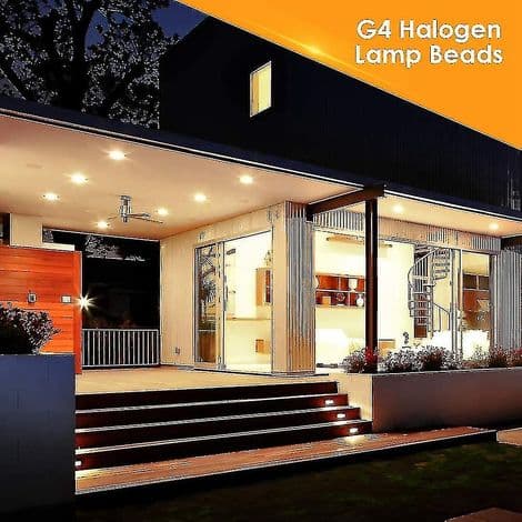 Förpackning med 20 G4 halogenlampor, 20W, 12V, 2-stift, klar, för köksbelysning och skyltar