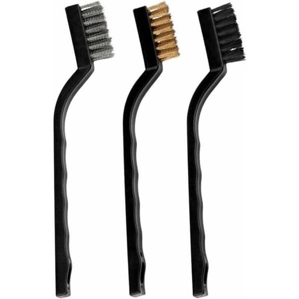 metalbørster: nylon, messing, stål