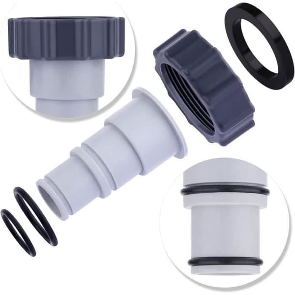 32 til 38 mm poolslangeadapter A med klemme til pumper med gevindforbindelse Erstatningspoolslangeadapter[676]