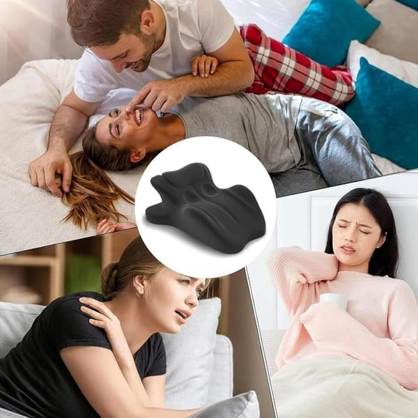 27° Ergonomisk Parpude — Premium Hukommelsesskum Multifunktionel Støttepude | (Sort)