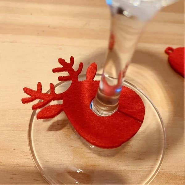Julepynt vinglas filtringe til fest 40 stk. assorterede farver