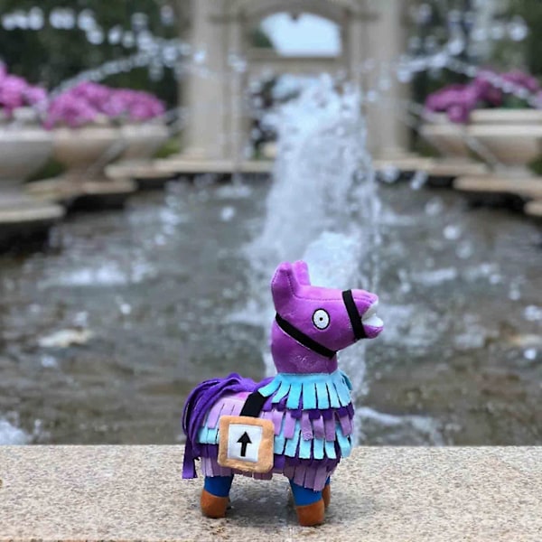 Tecknad Åsna Fortnite Alpaca Llama Plysch Figur Docka Mjukt Gosedjur Leksak Presenter Till Barn