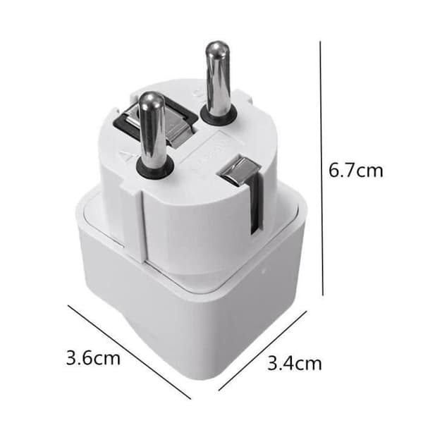 Stikadapter - CR2AB - Universal (UK/US/EU/AU → EU) - 250V 10A - 2 runde ben