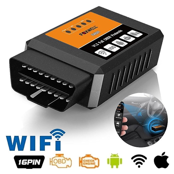FOXWELL FW601 Universal OBD2 WIFI ELM327 V 1.5 PIC18F25K80 Skanner för Android /IOS ODB2 Kodläsare