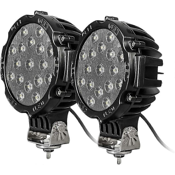 LED Arbetslampa, LED Extraljus, LED Dimljus 12V 24V LED Arbetslampa 5100LM Vattentät IP67 för Motorcykel, Bil, J-eep, Traktor, Lastbil, SUV, Båt