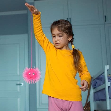 Lysende pinnsvin med pigger - Pakke med 5, 12 cm - Klem og blås opp stressball