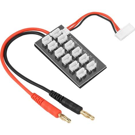 Parallel opladningskort til 2S 7.4V LiPo-batterier med JST-stik, pH og balancering