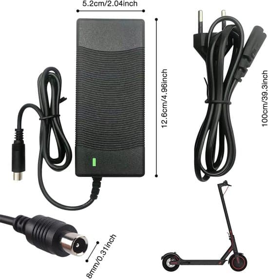 36V/42V 2A Universaloplader til El-løbehjul/Balancecykel