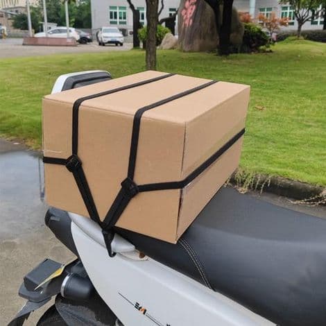 Bagagestropper - 4 stk. - Cykelstropper med krog - Hjelmstropper - Universal - Elastisk spænding - Montering på bagagebærere - Til motorcykler, scootere
