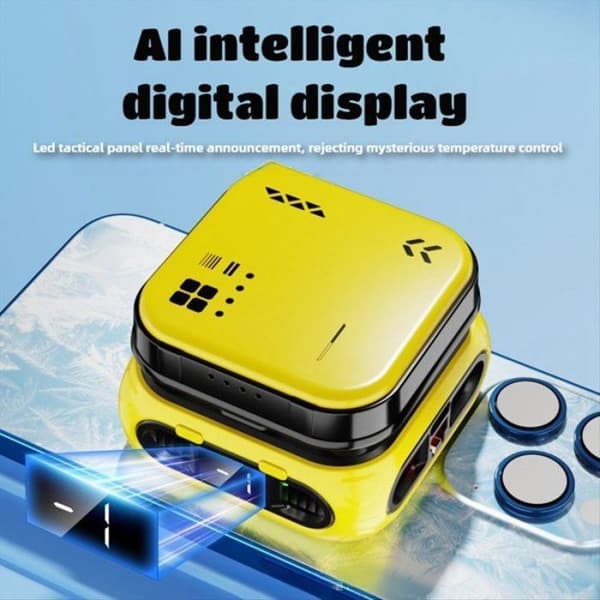 F40 AI mobiltelefonkjøler med halvleder digital skjerm, magnetisk bakklips, radiator