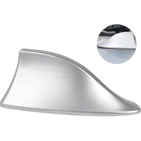 LA TECH Universal Bilantenne, Hajfinneantenne, AM&FM Bilantenne, Aluminiumantenne, 17cm, Sort, Bilantenne med Justerbar ABS, Sort, M018, Sølv