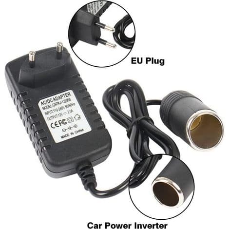 12V 2A cigarettænderstikadapter, AC/DC-adapterkonverter til navigationssystem, strømkonverter, strømkonverter