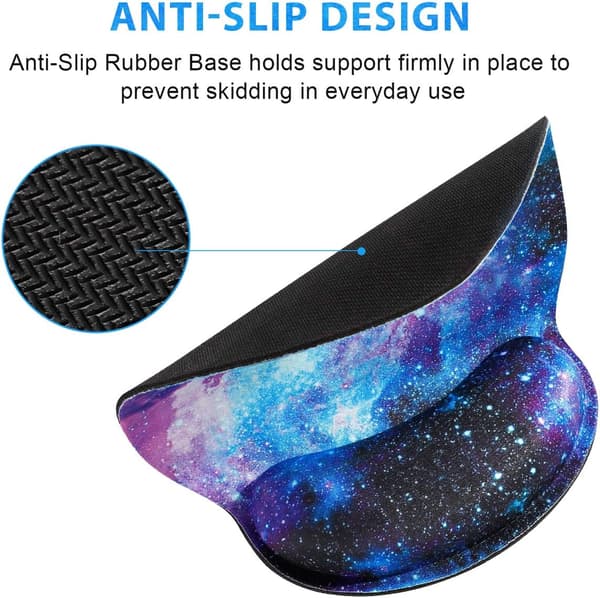 Musematte med ergonomisk håndleddsstøtte Flerfarget
