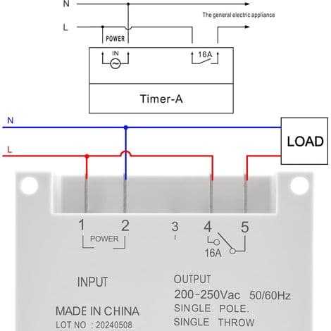 CN101A DC 12V 16A SPST Digital Programmerbar Flydende Krystal Skifterelæ