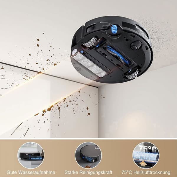 20 tilbehør til ECOVACS X11 OMNICYCLONE robotstøvsuger og moppe, 6 sidebørster, 4 filtre