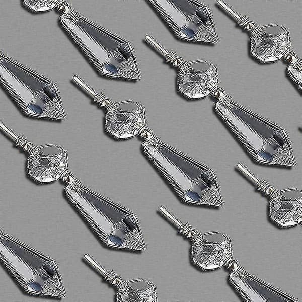 Förpackning med 20 st DIY Transparenta Droppformade Ljuskrona Delar Pärlor