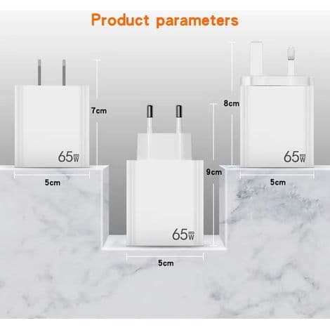 33W GaN hurtiglader, universell PD+QC3.0 europeisk pluggadapter for smarttelefoner og bærbare datamaskiner
