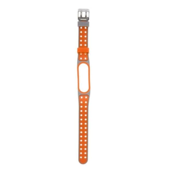 Mode Klockarmband Silikonrem för Xiaomi Mi Band 5 Grå + Orange segolike