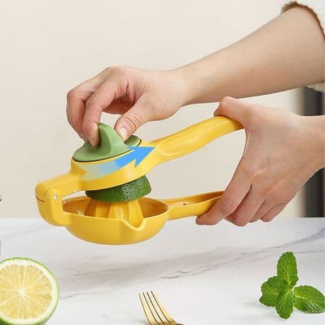 Manuell citruspress, citronpress, idealisk för citroner, limefrukter och gula apelsiner.