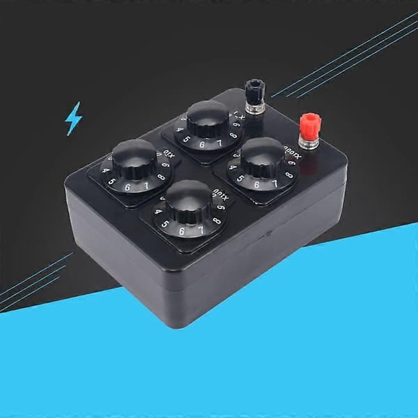 0-9999 Ohm Enkel Resistanslåda Precision Variabel Dekadmotstånd Undervisningsinstrument